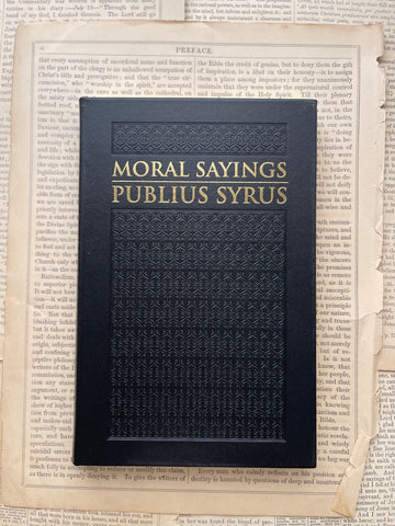 Moral Sayings of Publius Syrus: D. Lyman Translation in Hardcover Book