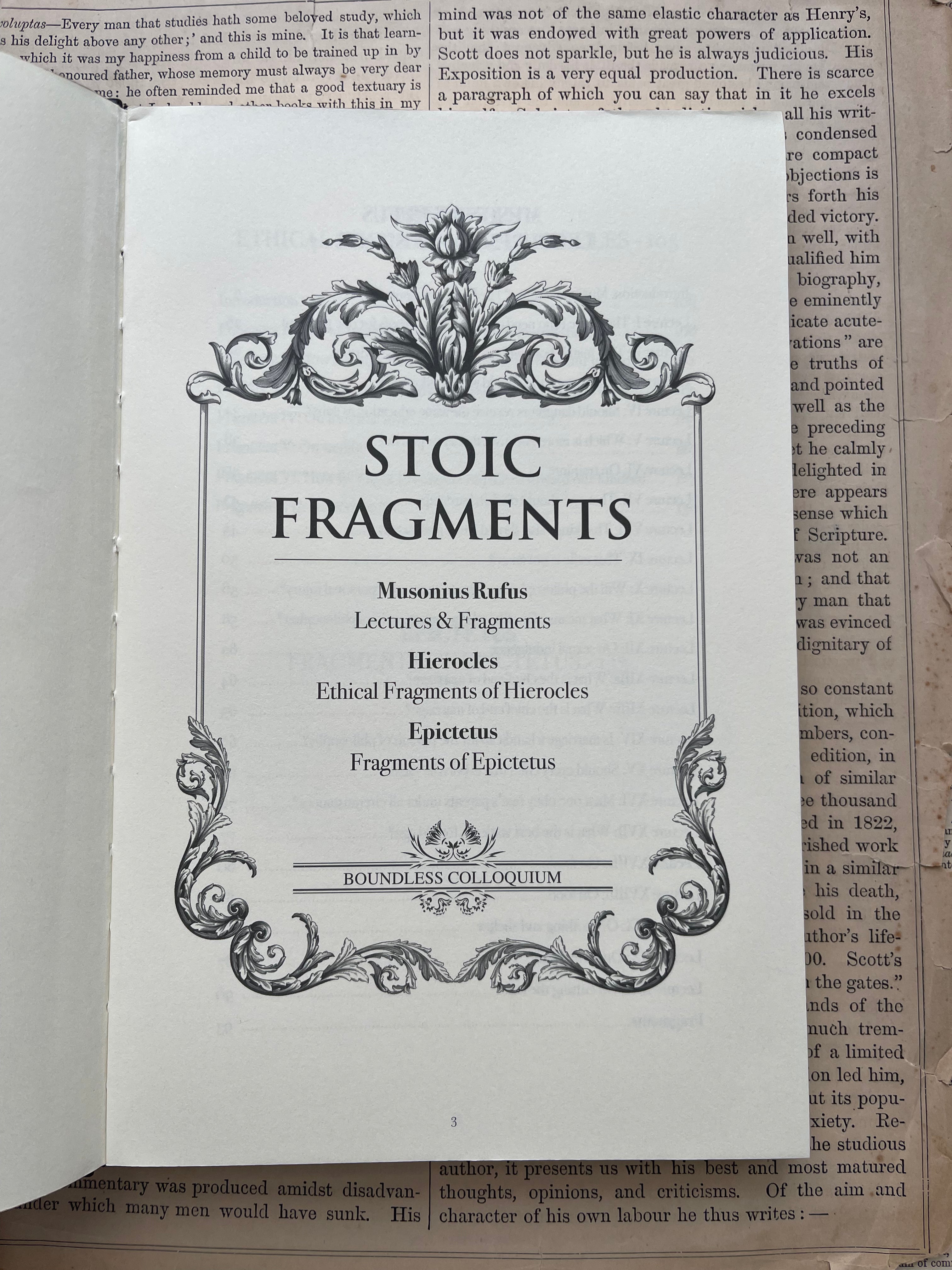 Stoic Fragments: Works from Musonius Rufus, Hierocles, and Epictetus